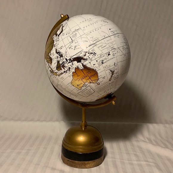 Other - Gold, Black & White Medium Sized Globe